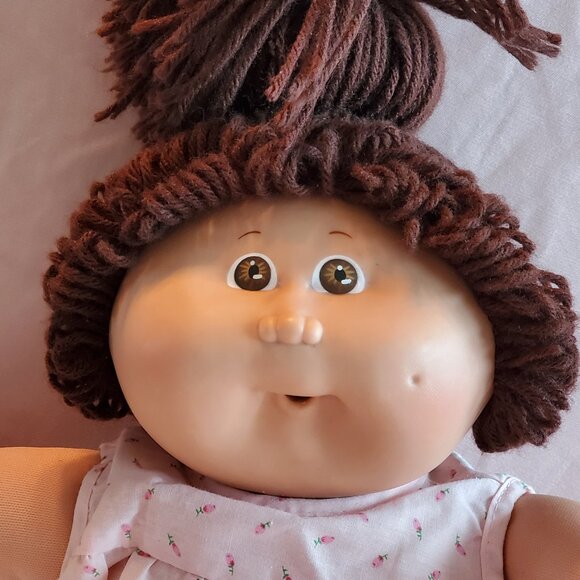 Vintage 1985 Cabbage Patch Kids Doll Paci Girl, Brown hair/eyes, GUC - Picture 6 of 7